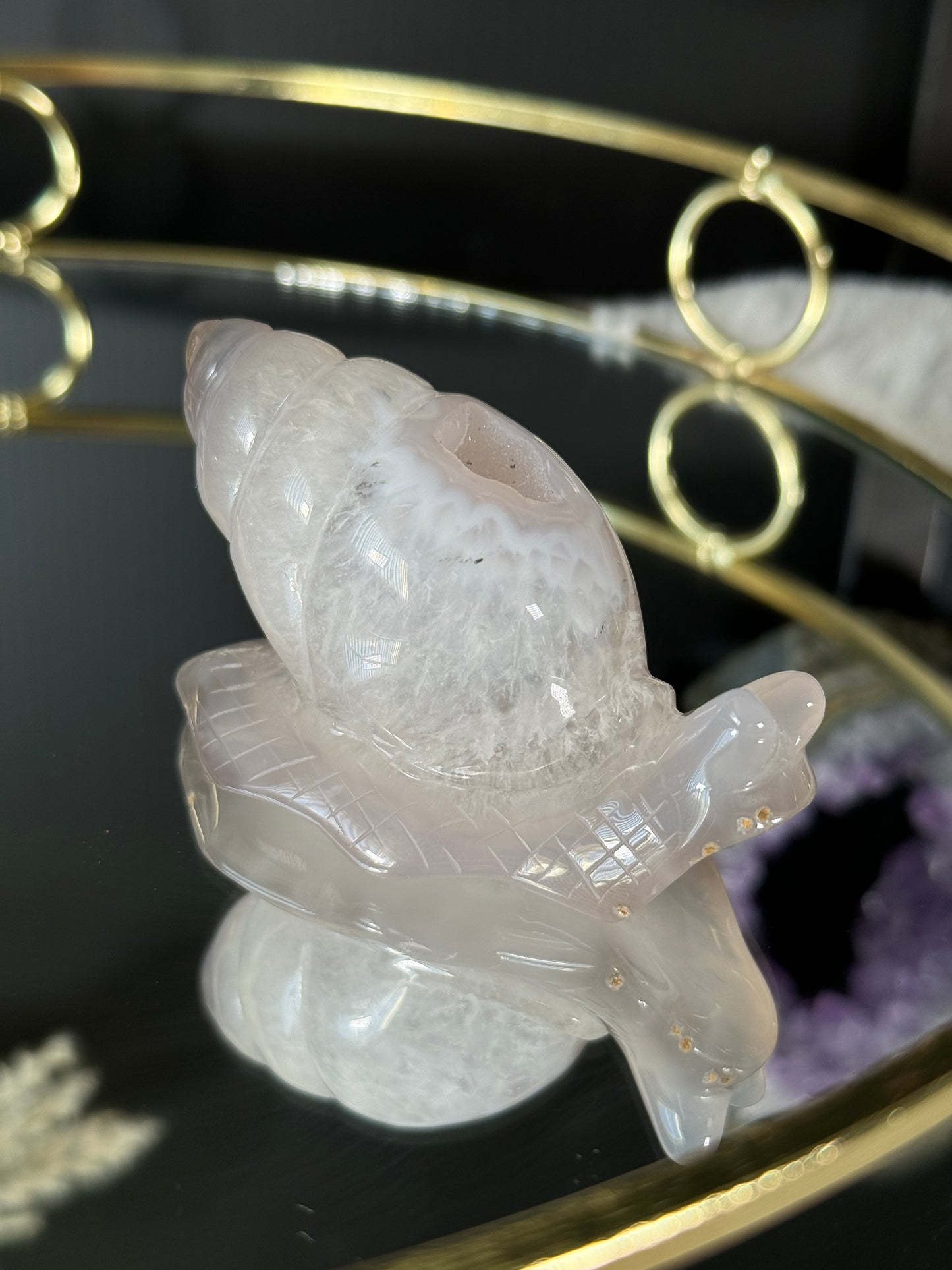 Druzy Agate Snail